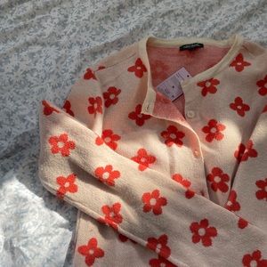 Floral print cardigan